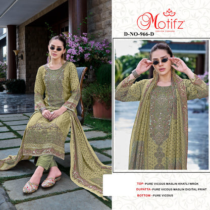 Design 966 Motifz Pure Viscose Pakistani Salwar Suits Exporter Ahmedabad
