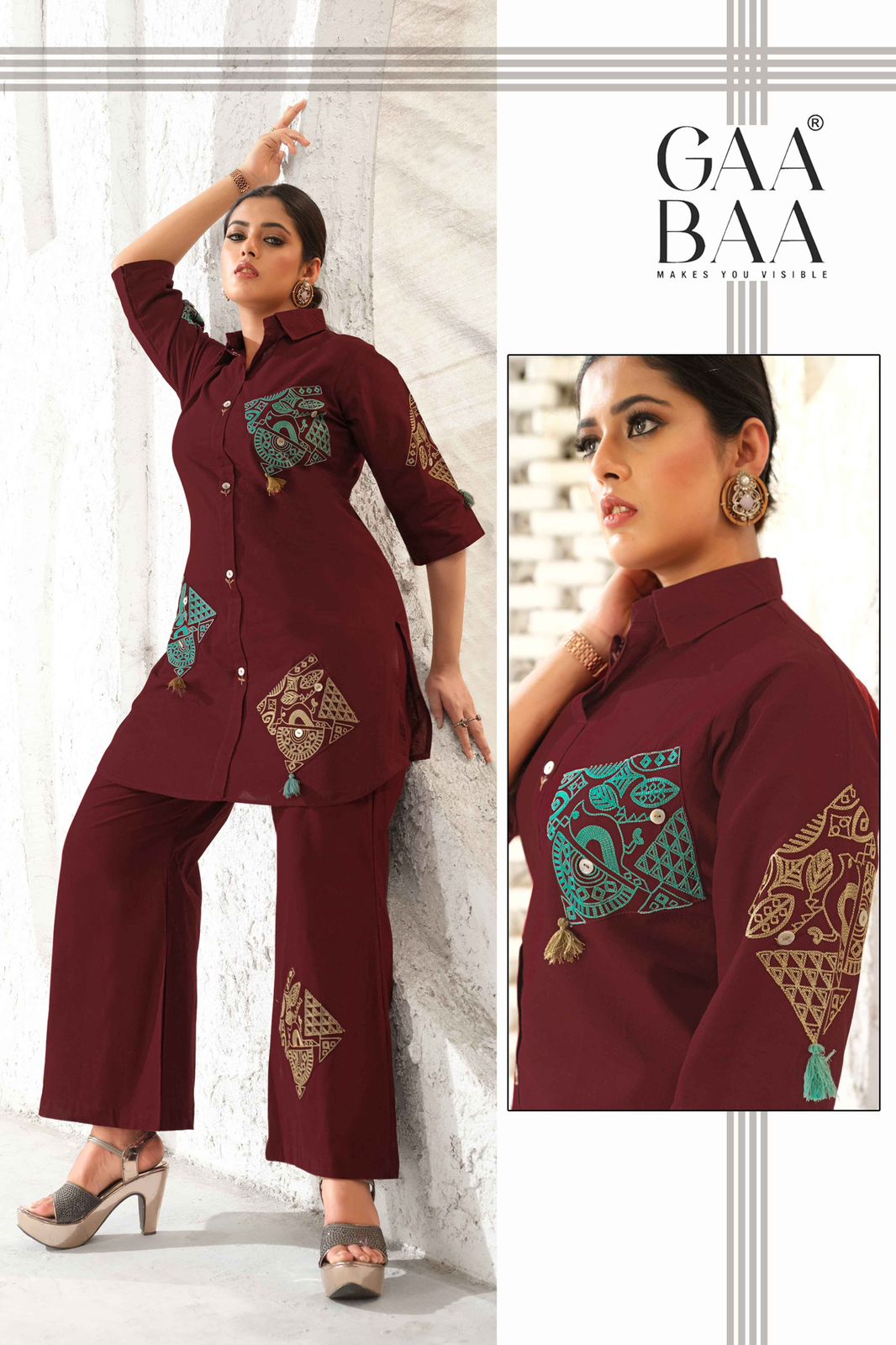 Design 967-968 Gaabaa Cotton Co Ord Set Manufacturer Gujarat