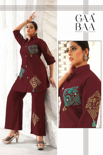 Design 967-968 Gaabaa Cotton Co Ord Set Manufacturer Gujarat