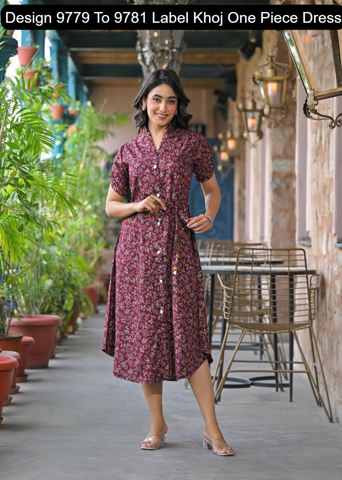 Design 9779 To 9781 Label Khoj Viscose Rayon One Piece Dress Wholesaler India
