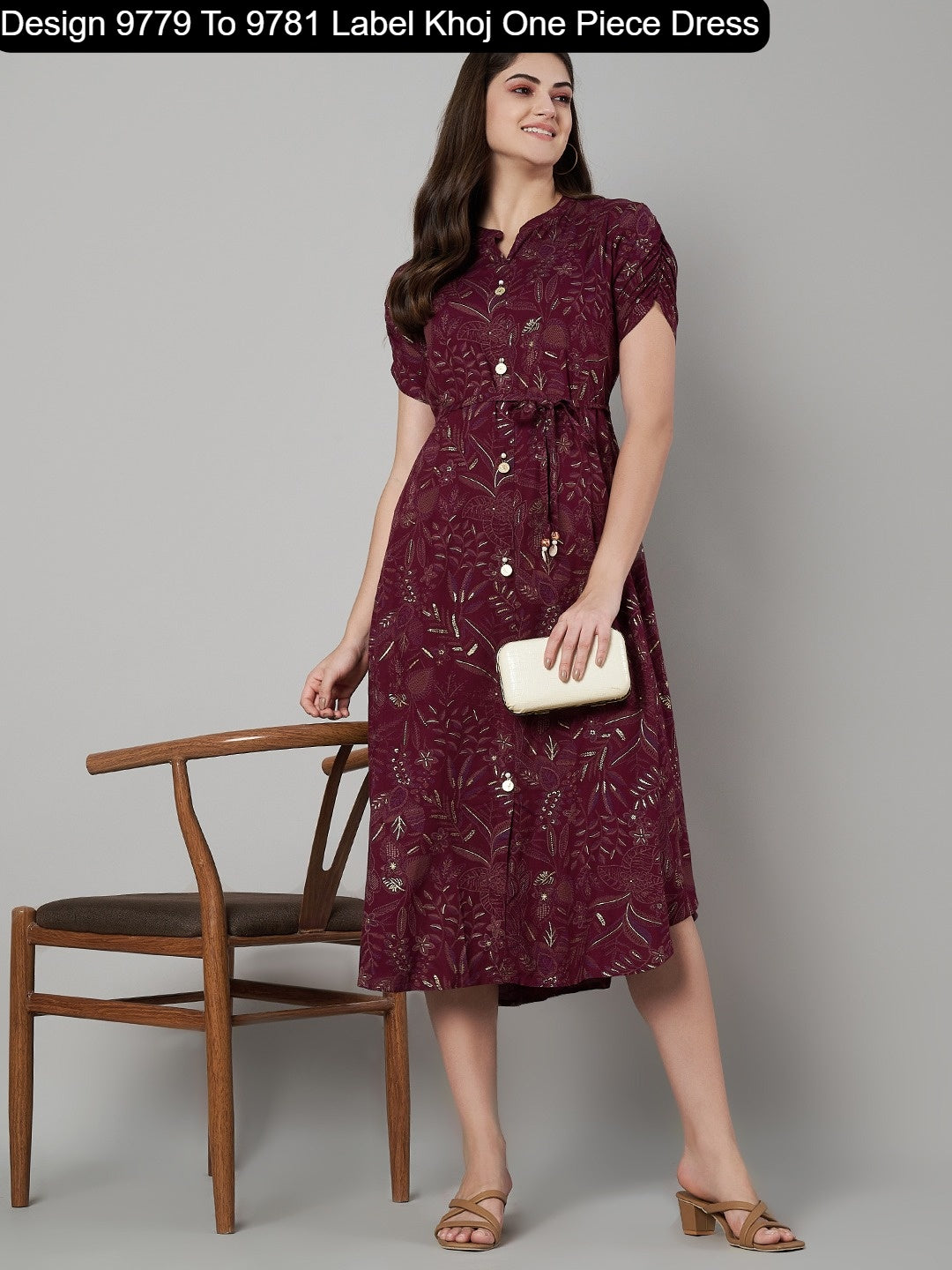 Design 9779 To 9781 Label Khoj Viscose Rayon One Piece Dress Wholesaler India