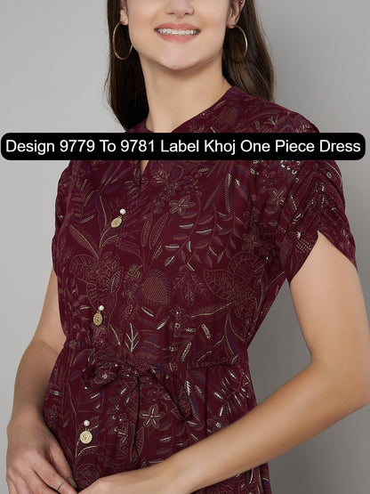 Design 9779 To 9781 Label Khoj Viscose Rayon One Piece Dress Wholesaler India