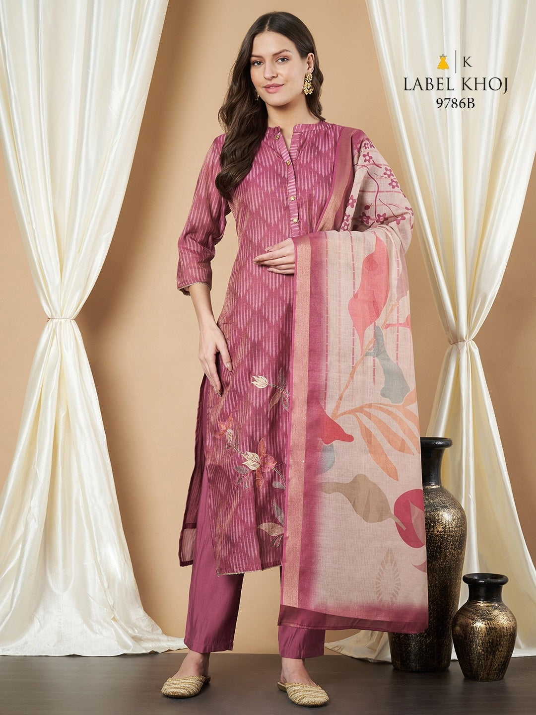 Design 9786 Label Khoj Silk Readymade Pant Style Suits Wholesale Price