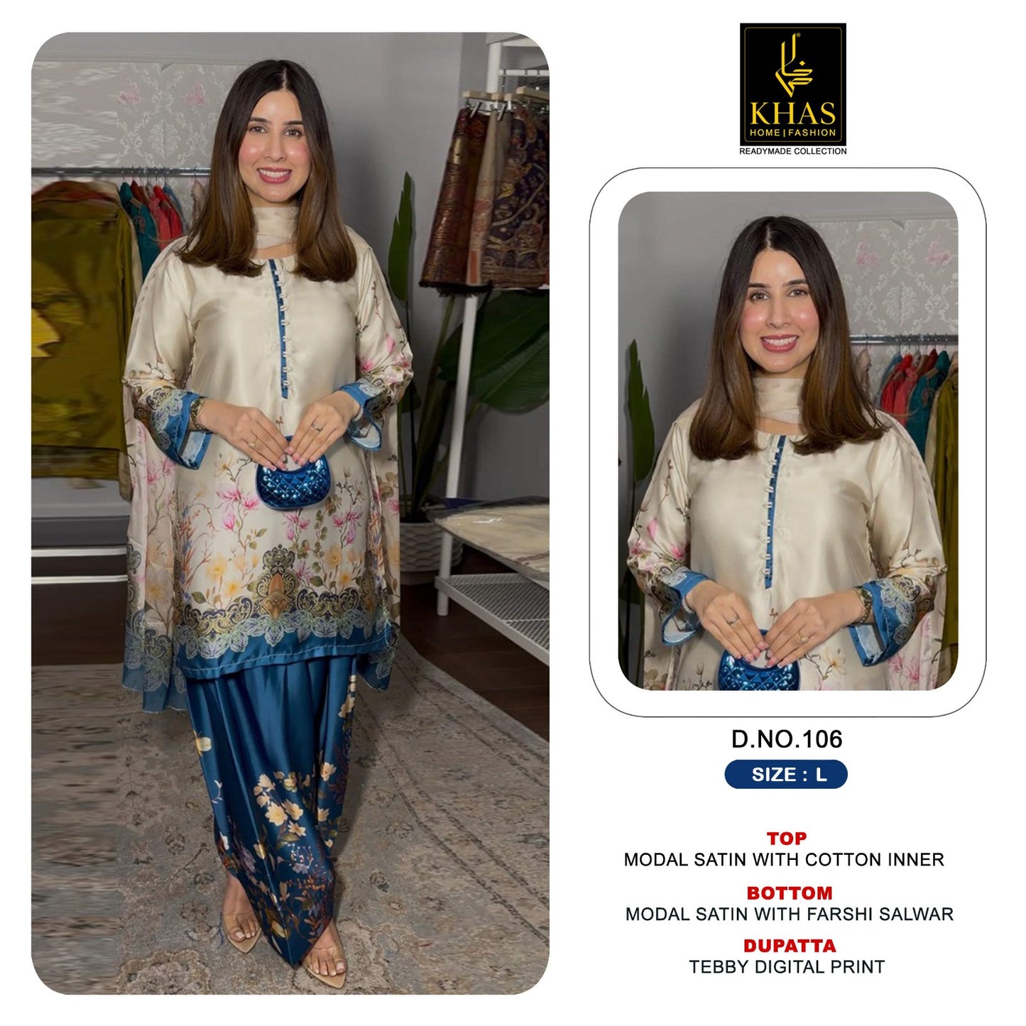 Design 97 To 107 Khas Modal Satin Pakistani Readymade Suits Supplier Ahmedabad