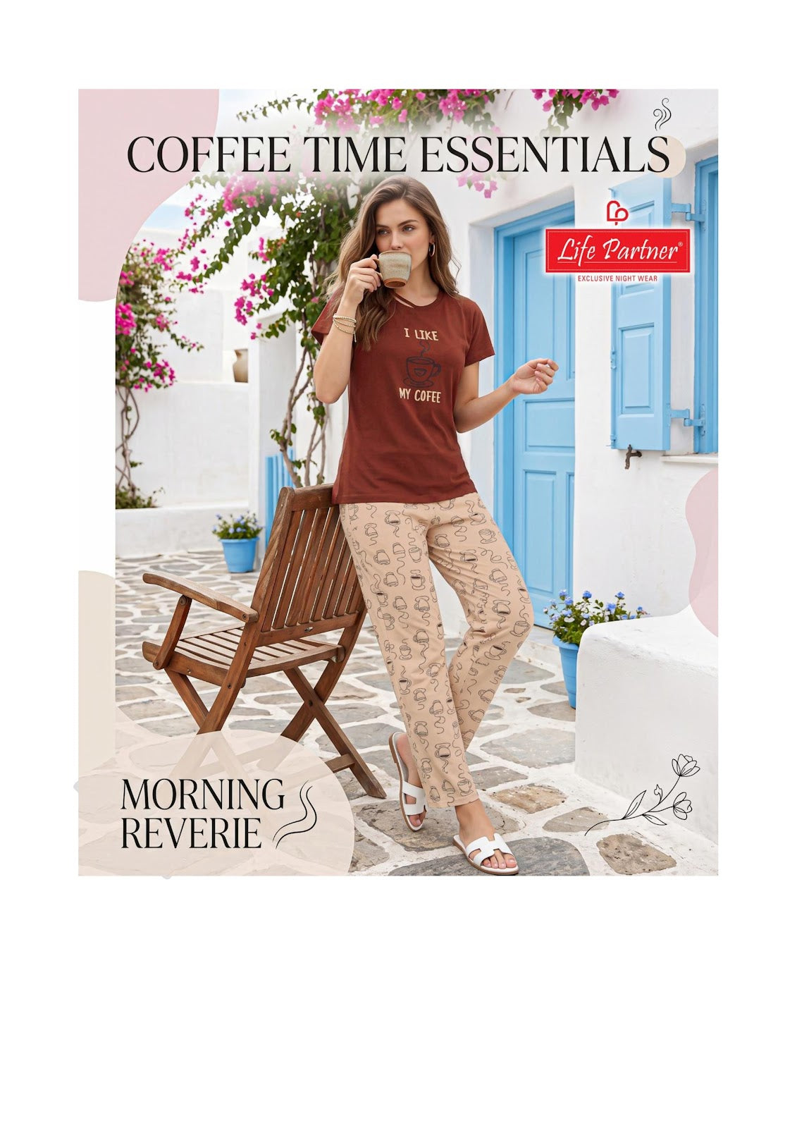 Design 9 Plain Print Life Partner Sinker Pyjama Night Suits Wholesale Price