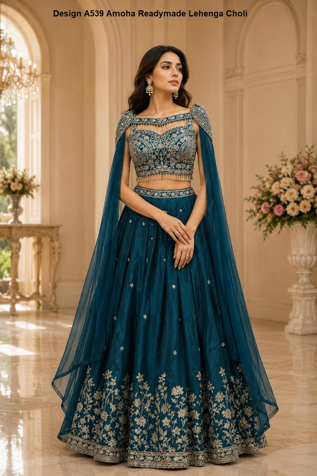 Design A539 Amoha Nc Satin Readymade Lehenga Choli Supplier Ahmedabad