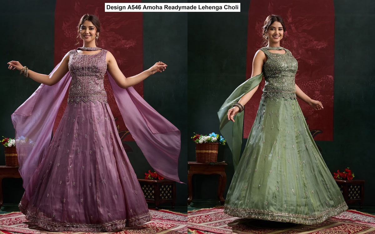 Design A546 Amoha Readymade Lehenga Choli Wholesale