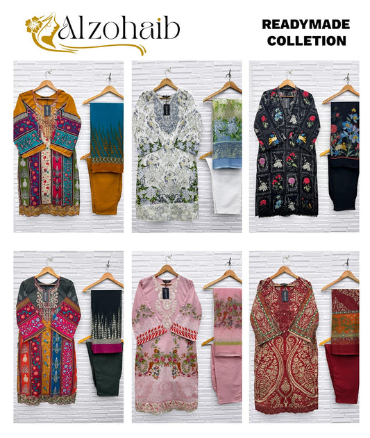 Design B Al Zohaib Cotton Karachi Readymade Suits Supplier Ahmedabad