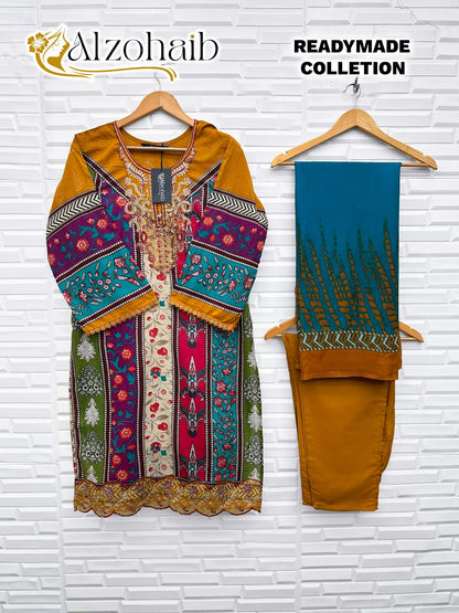 Design B Al Zohaib Cotton Karachi Readymade Suits Supplier Ahmedabad