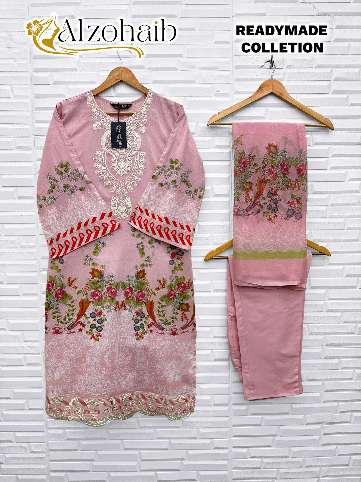 Design B Al Zohaib Cotton Karachi Readymade Suits Supplier Ahmedabad