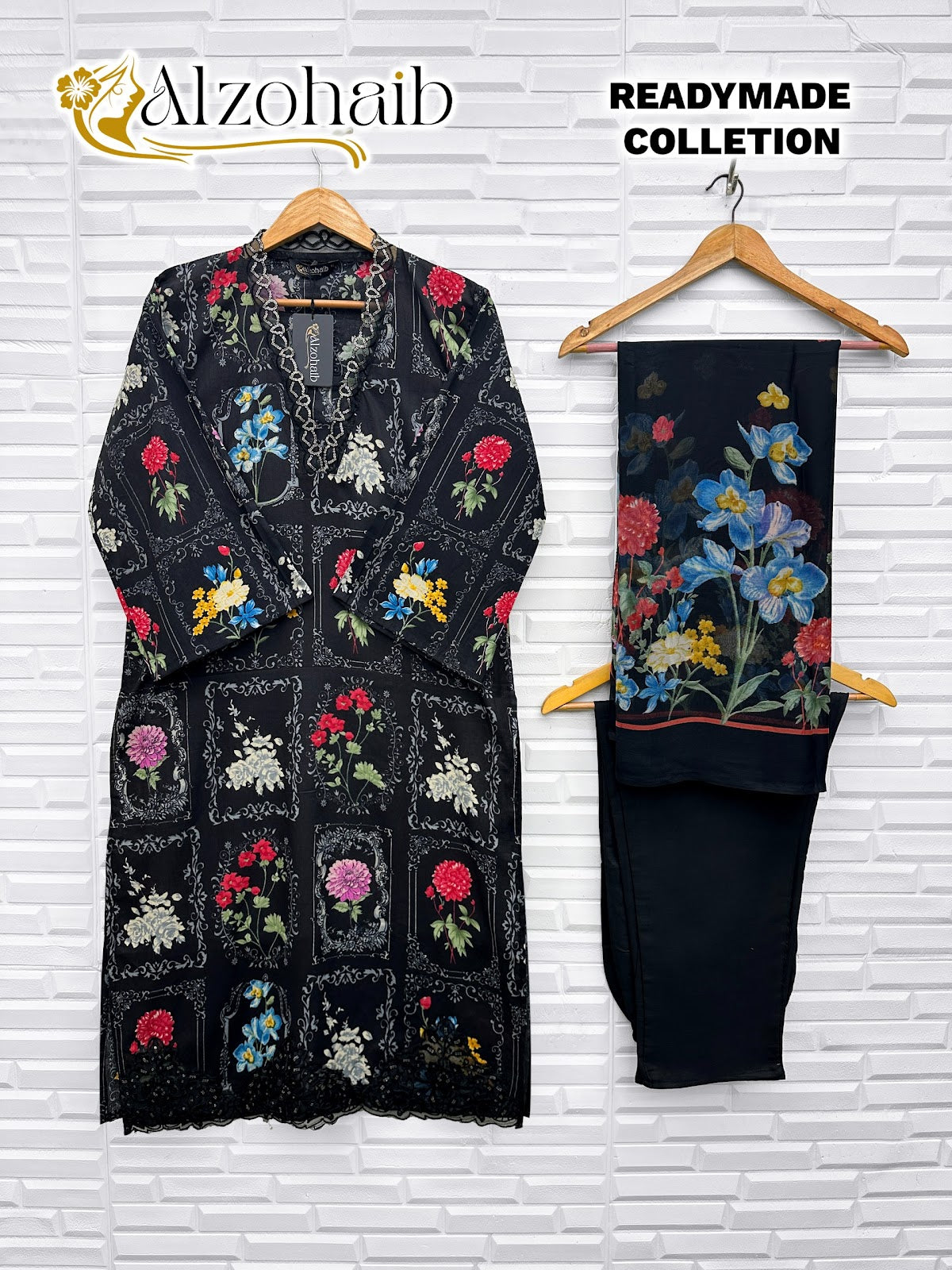 Design B Al Zohaib Cotton Karachi Readymade Suits Supplier Ahmedabad