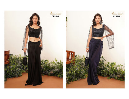 Design C278 Ab Amoha Imported Indo Western Pair Exporter