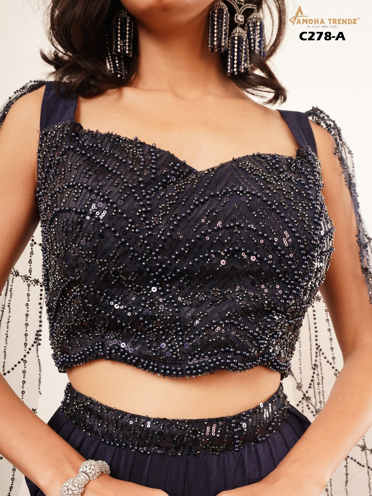 Design C278 Ab Amoha Imported Indo Western Pair Exporter