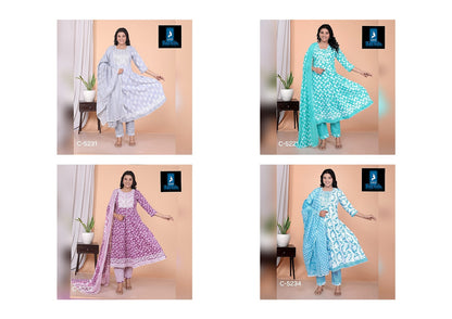 Design C 52 Kaya Cotton Readymade Anarkali Suits Manufacturer Ahmedabad