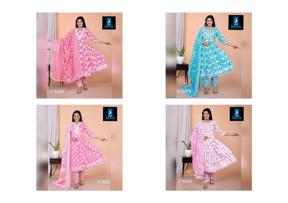 Design C 52 Kaya Cotton Readymade Anarkali Suits Manufacturer Ahmedabad