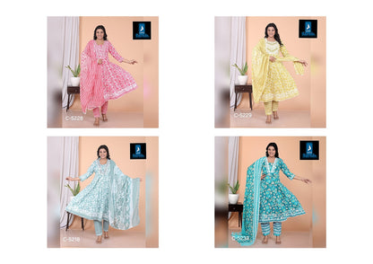 Design C 52 Kaya Cotton Readymade Anarkali Suits Manufacturer Ahmedabad