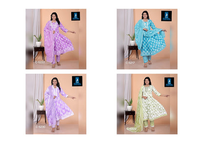 Design C 52 Kaya Cotton Readymade Anarkali Suits Manufacturer Ahmedabad
