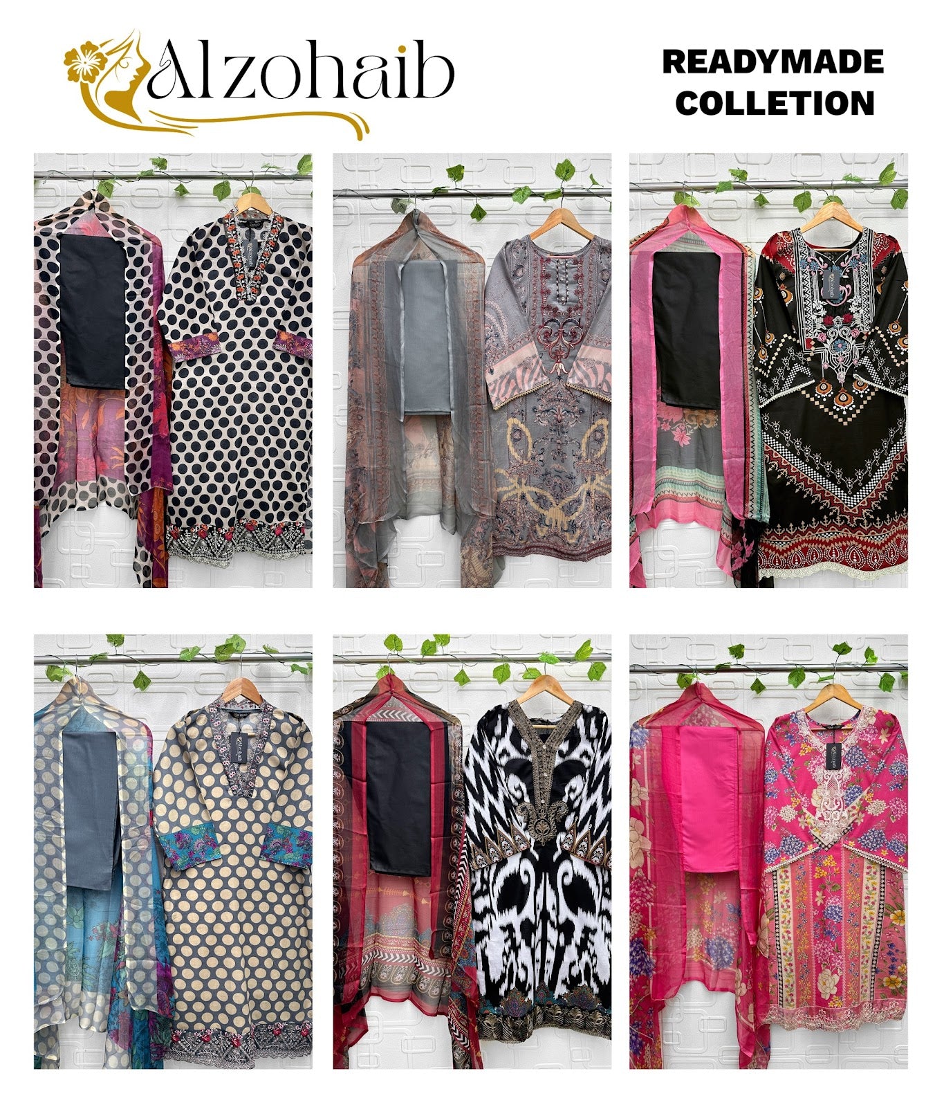 Design C Al Zohaib Cotton Karachi Readymade Suits Wholesale
