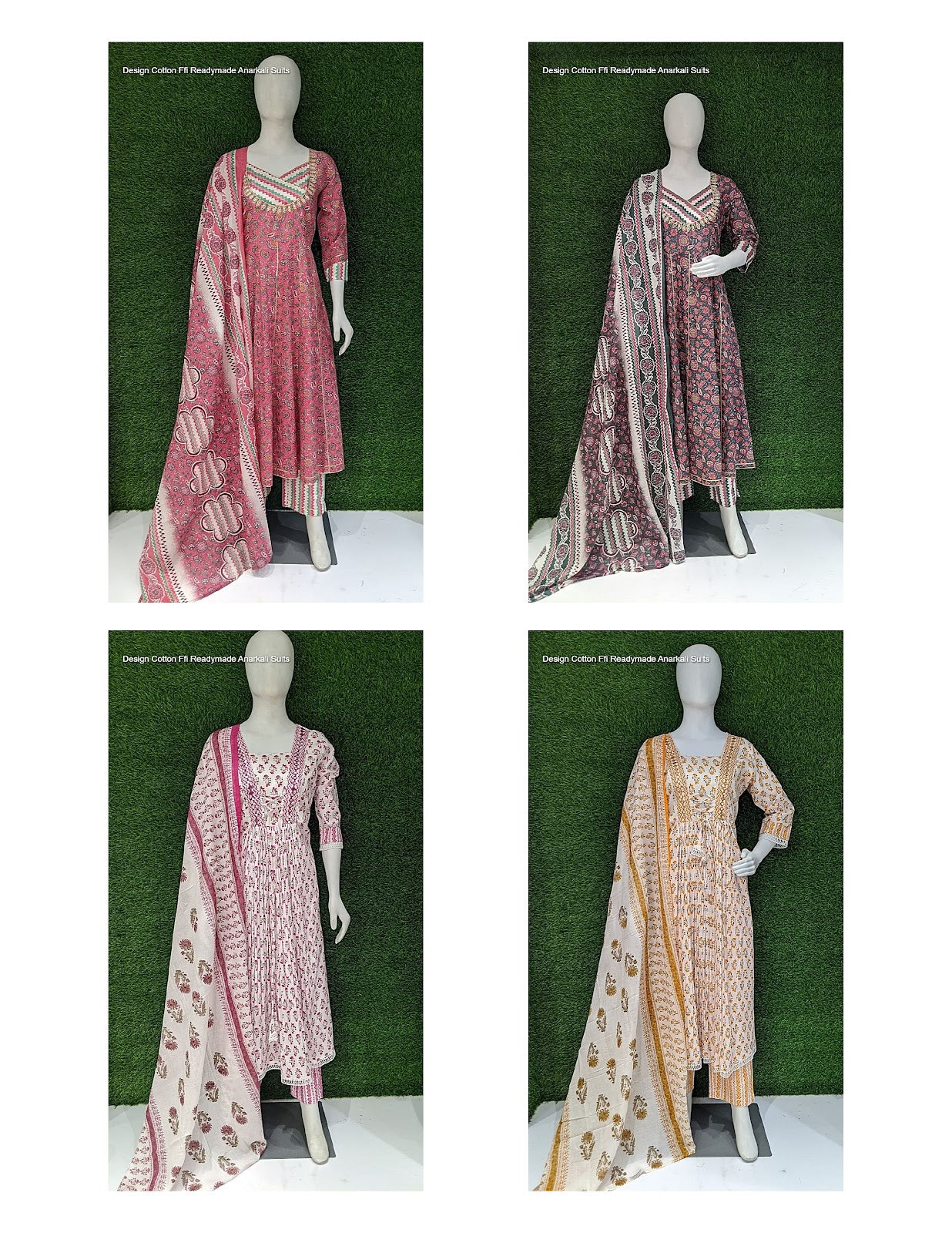 Design Cotton Ffi Readymade Anarkali Suits Supplier India