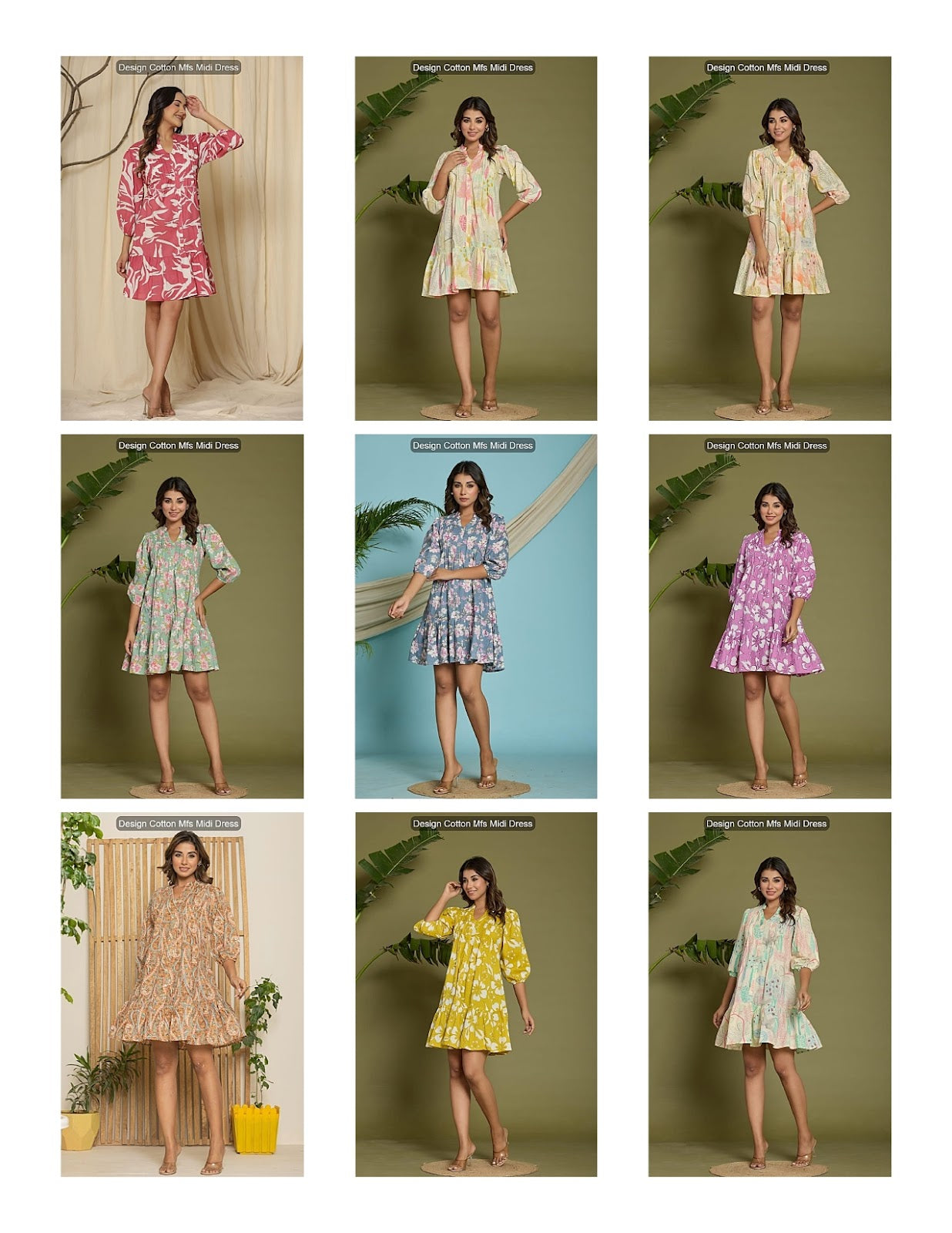 Design Cotton Mfs Midi Dress Wholesale Price