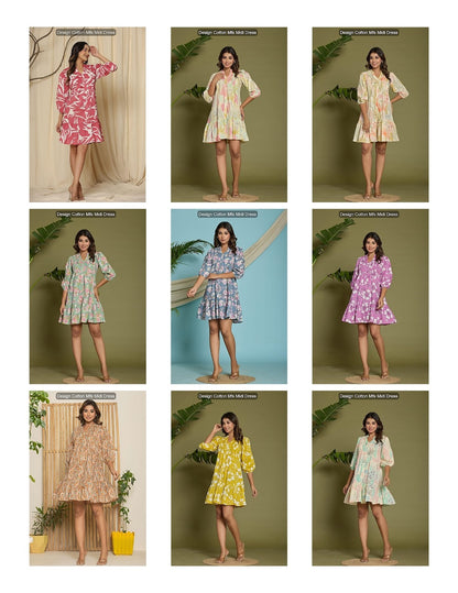 Design Cotton Mfs Midi Dress Wholesale Price