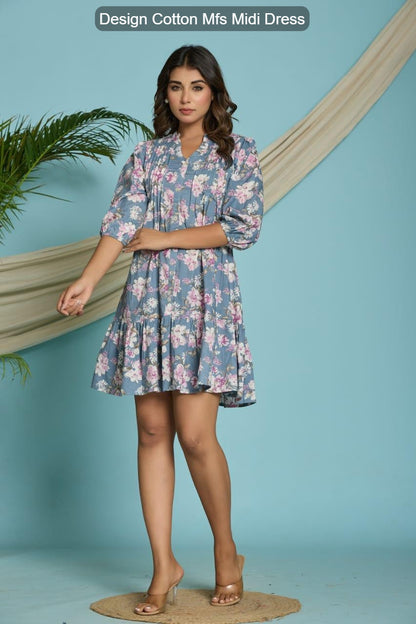 Design Cotton Mfs Midi Dress Wholesale Price