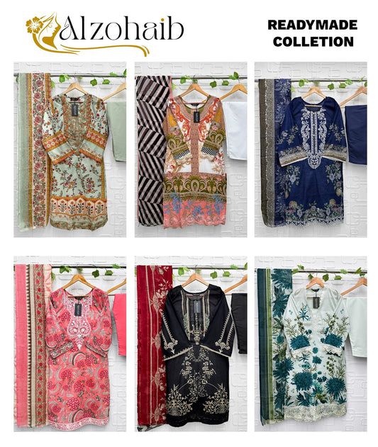Design D Al Zohaib Cotton Karachi Readymade Suits Manufacturer