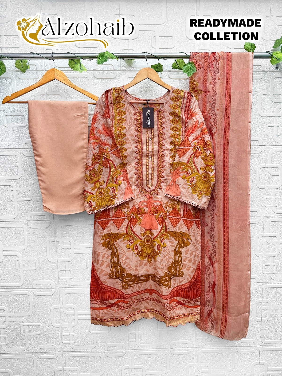 Design E Al Zohaib Cotton Karachi Readymade Suits Supplier