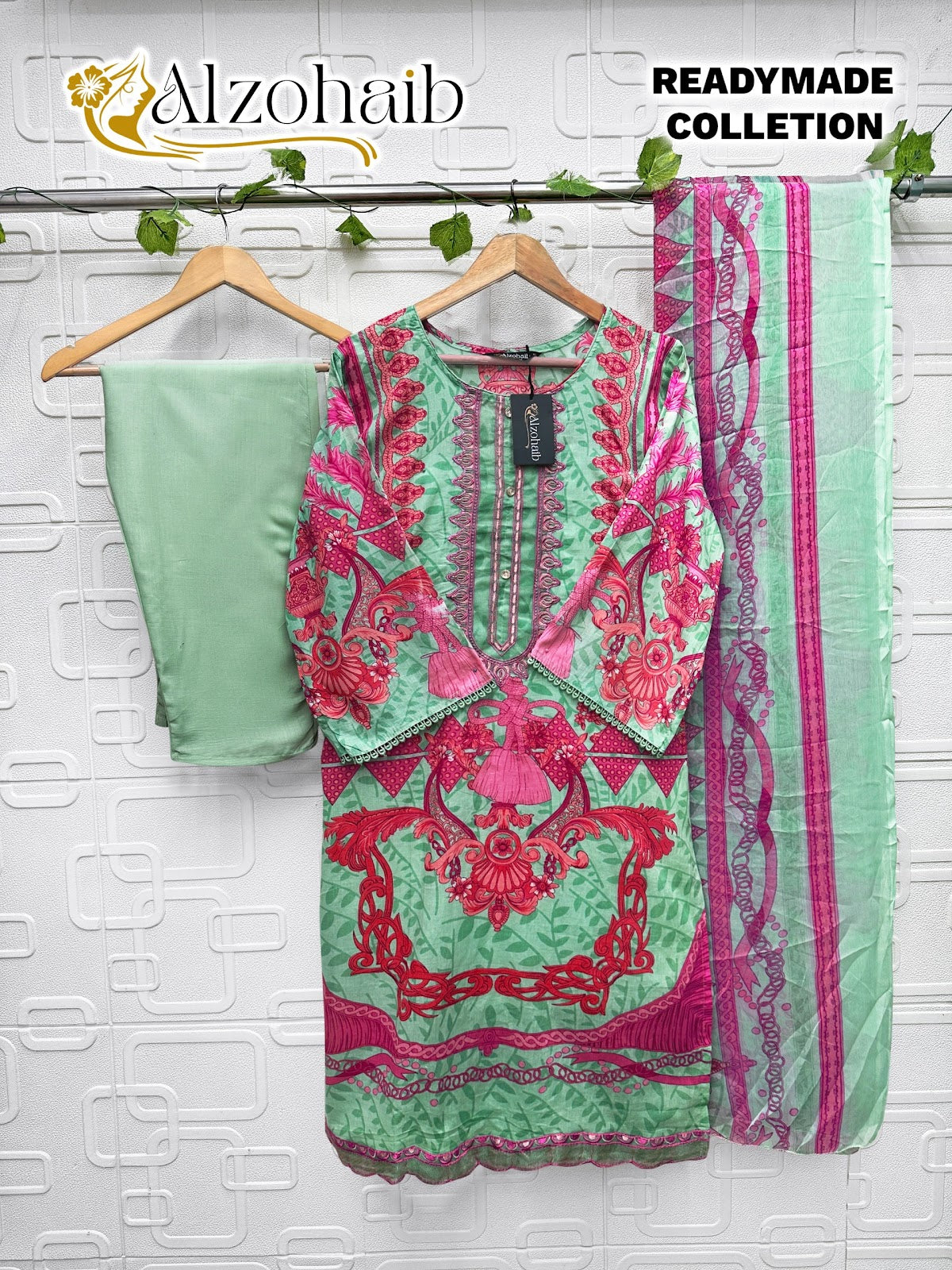 Design E Al Zohaib Cotton Karachi Readymade Suits Supplier