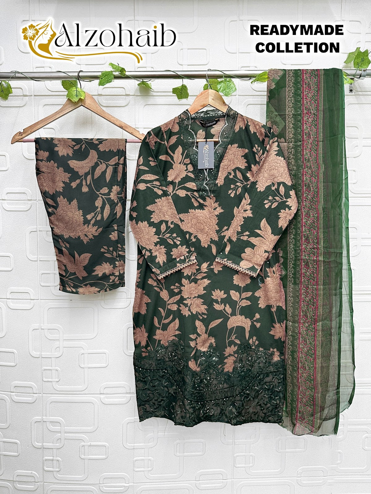 Design E Al Zohaib Cotton Karachi Readymade Suits Supplier