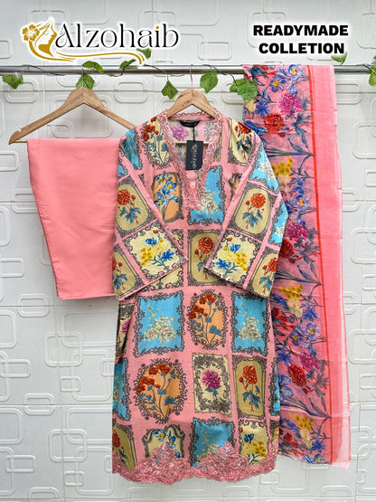 Design E Al Zohaib Cotton Karachi Readymade Suits Supplier
