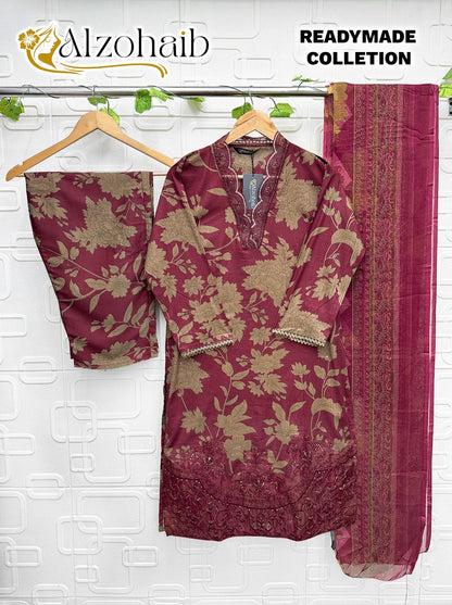 Design E Al Zohaib Cotton Karachi Readymade Suits Supplier