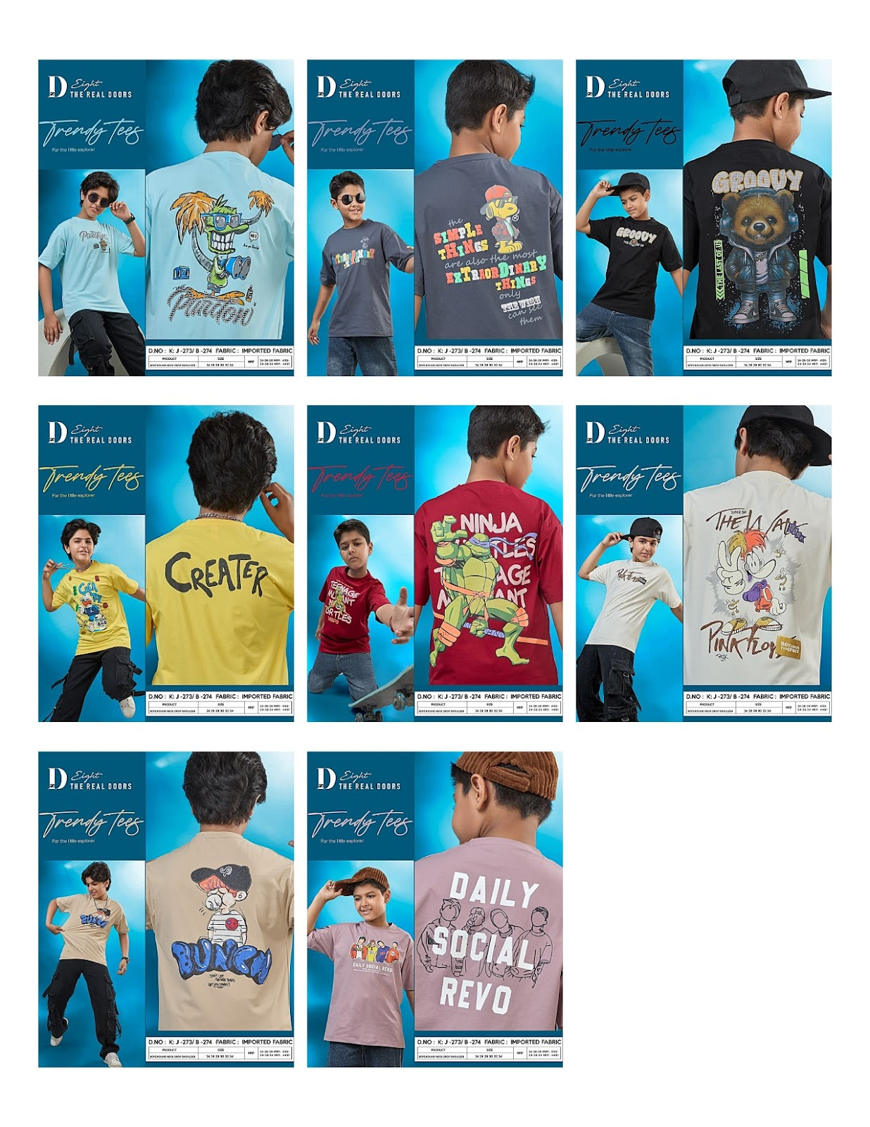 Design J-273 B-274 D-8 Imported Boys Tshirt Wholesale Rate