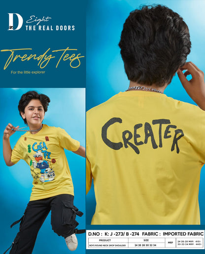 Design J-273 B-274 D-8 Imported Boys Tshirt Wholesale Rate