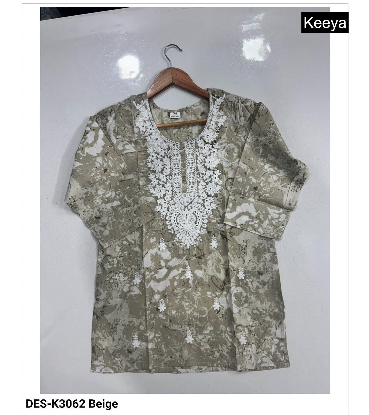 Design K3062-69 Keeya Cotton Short Kurtis Manufacturer Ahmedabad