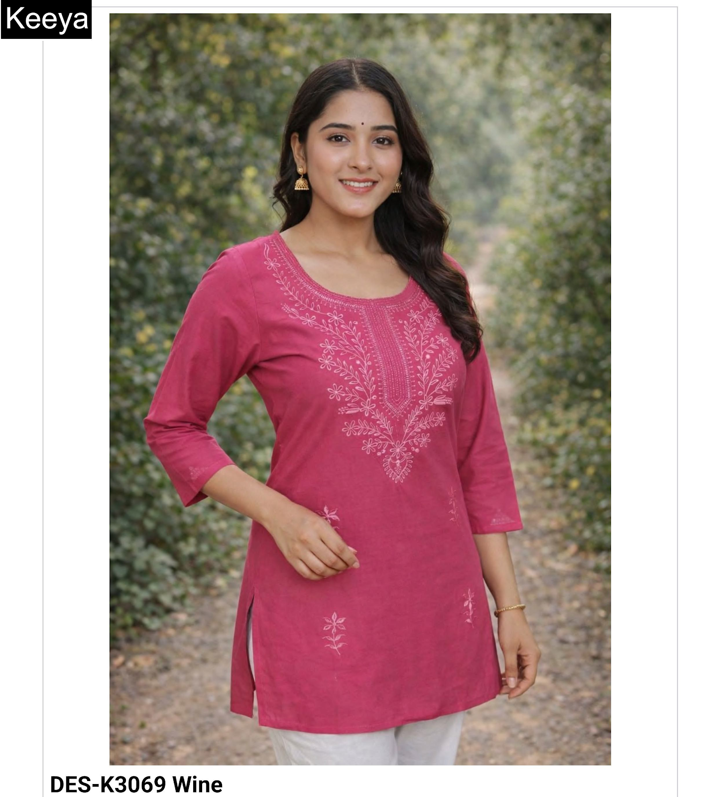 Design K3062-69 Keeya Cotton Short Kurtis Manufacturer Ahmedabad