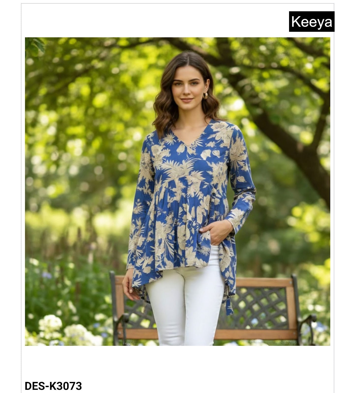 Design K3071-75 Keeya Cotton Fancy Tops Supplier Ahmedabad