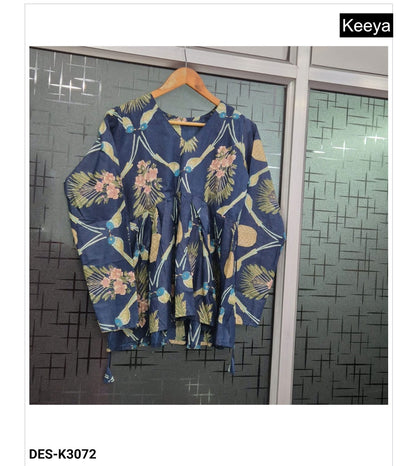 Design K3071-75 Keeya Cotton Fancy Tops Supplier Ahmedabad