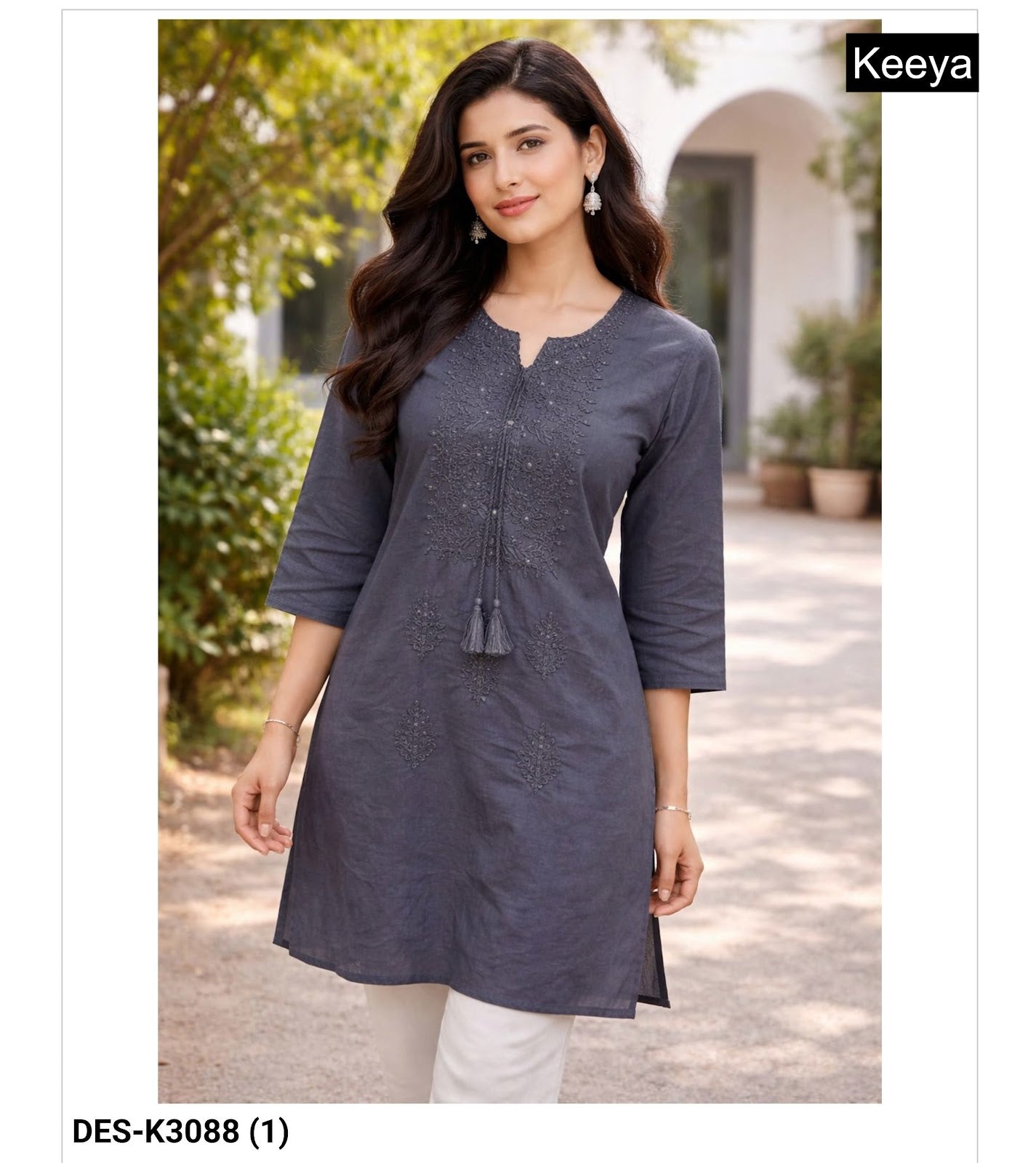 Design K3088 Keeya Cotton Short Kurtis Wholesale Rate