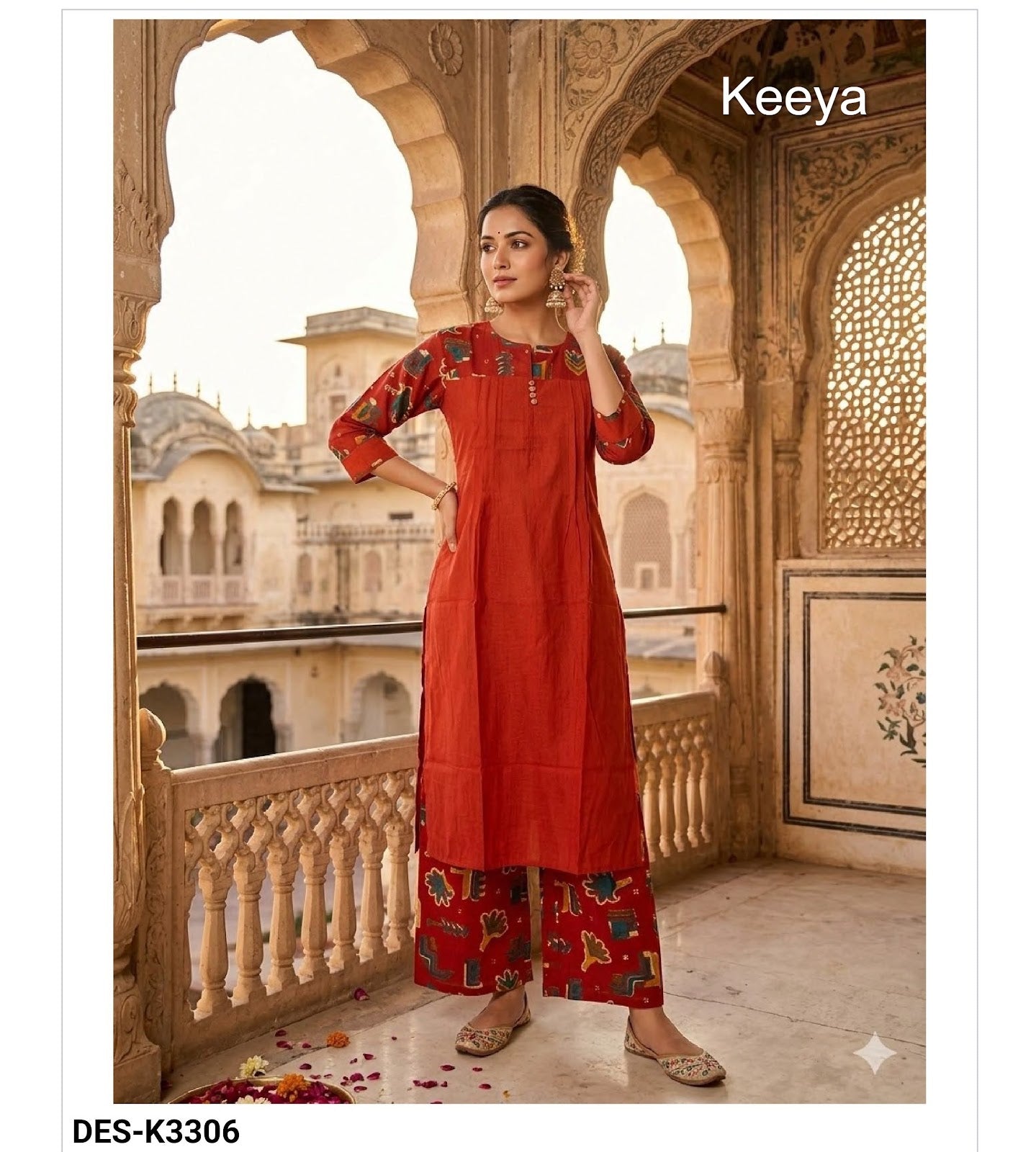 Design K3303-13 Keeya Vertical Co Ord Set Wholesaler Ahmedabad