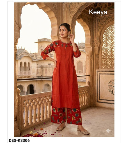 Design K3303-13 Keeya Vertical Co Ord Set Wholesaler Ahmedabad