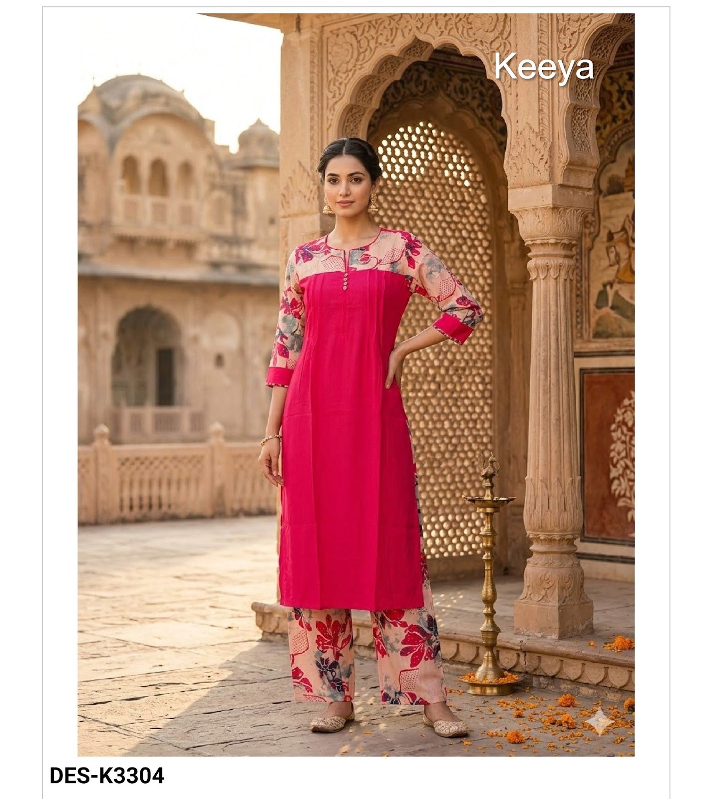 Design K3303-13 Keeya Vertical Co Ord Set Wholesaler Ahmedabad