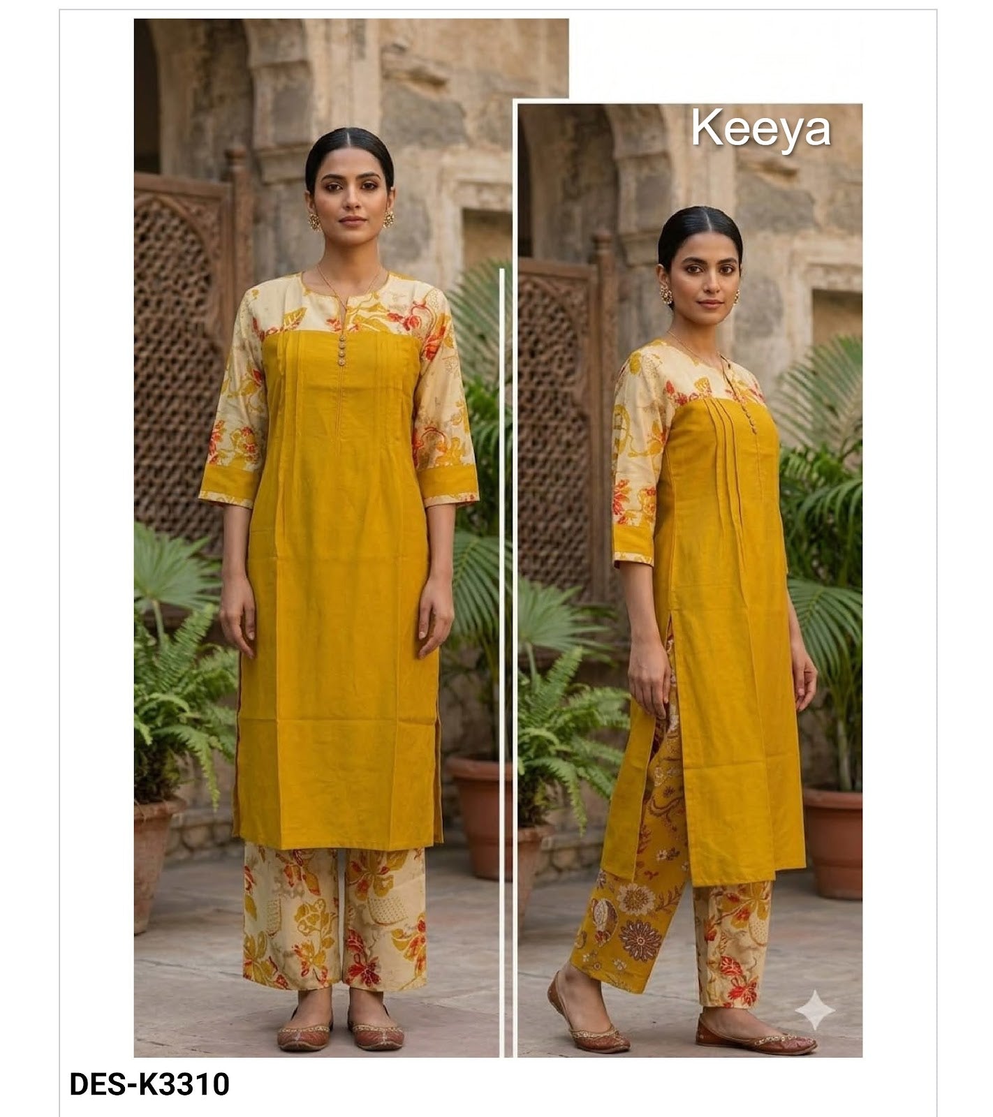 Design K3303-13 Keeya Vertical Co Ord Set Wholesaler Ahmedabad