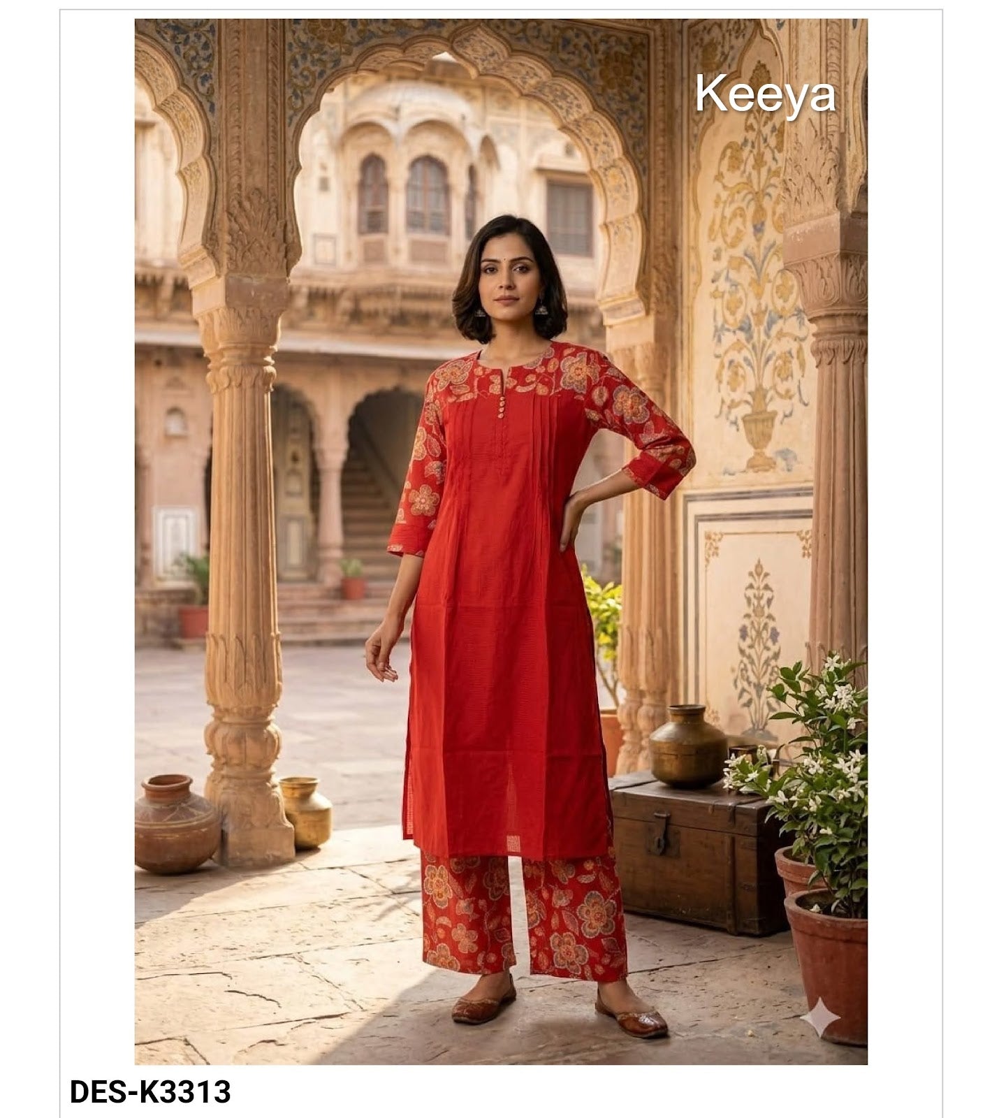 Design K3303-13 Keeya Vertical Co Ord Set Wholesaler Ahmedabad