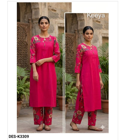 Design K3303-13 Keeya Vertical Co Ord Set Wholesaler Ahmedabad