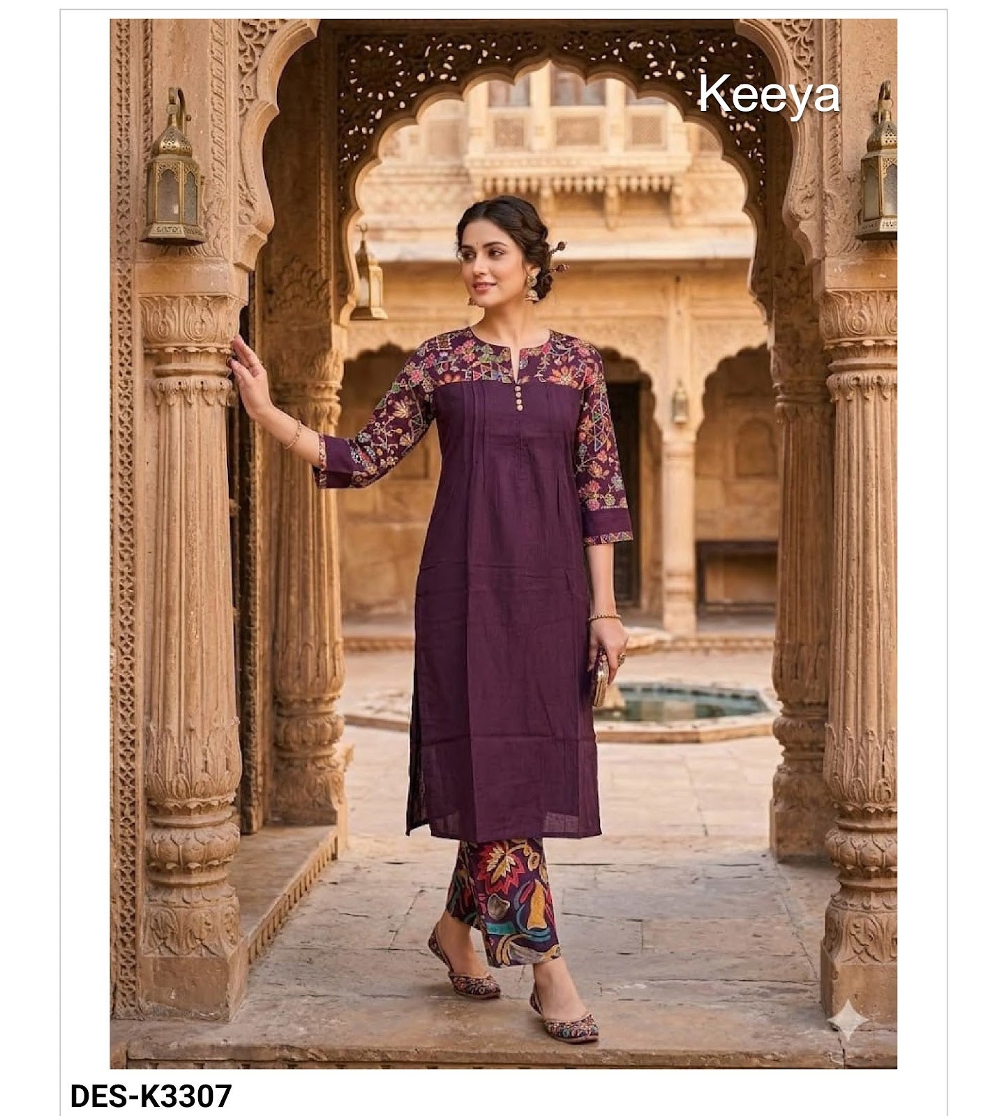 Design K3303-13 Keeya Vertical Co Ord Set Wholesaler Ahmedabad