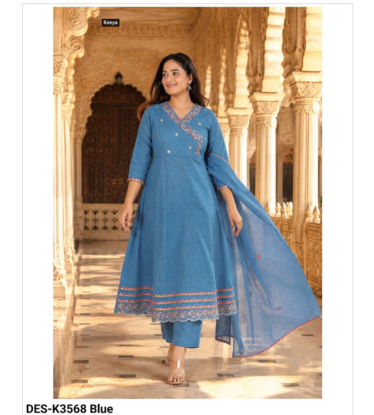 Design K3568 Keeya Dobby Readymade Cotton Pant Suits Manufacturer