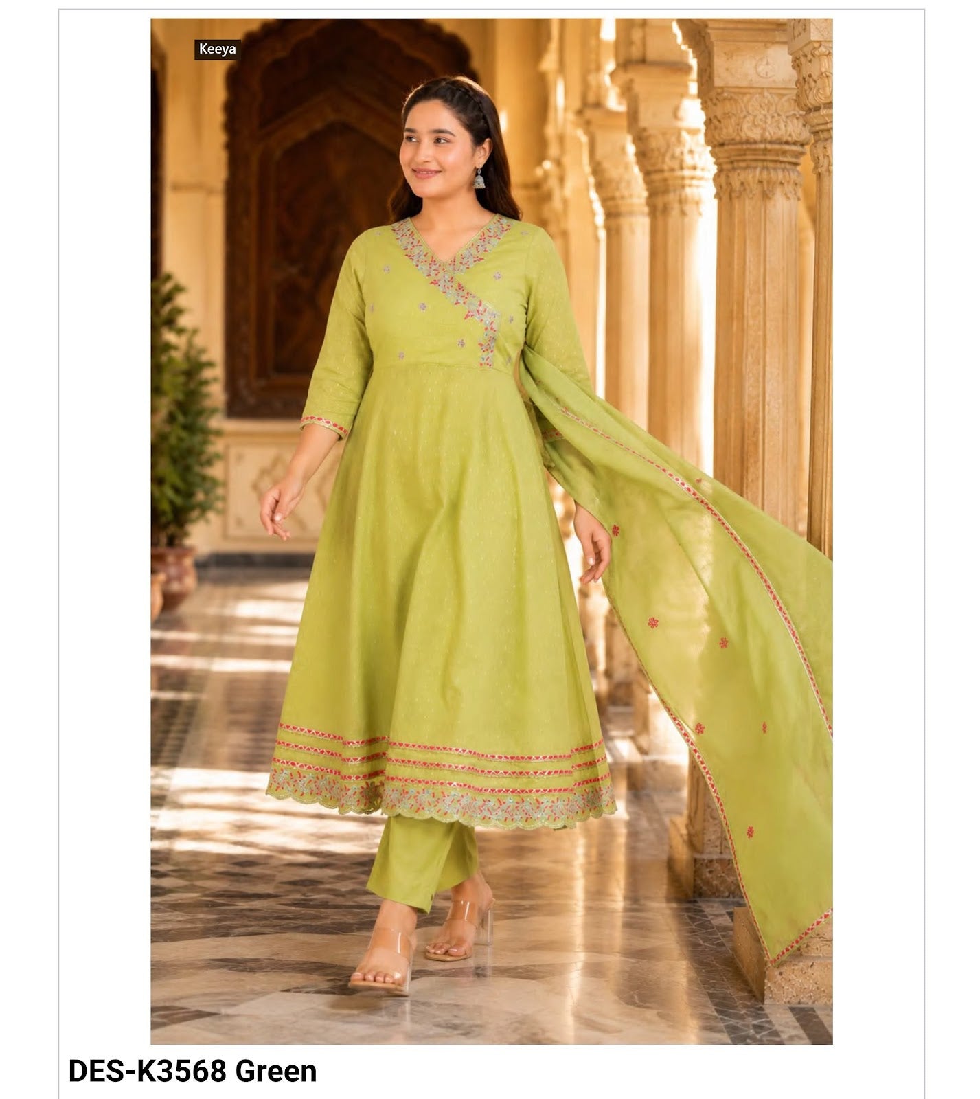 Design K3568 Keeya Dobby Readymade Cotton Pant Suits Manufacturer