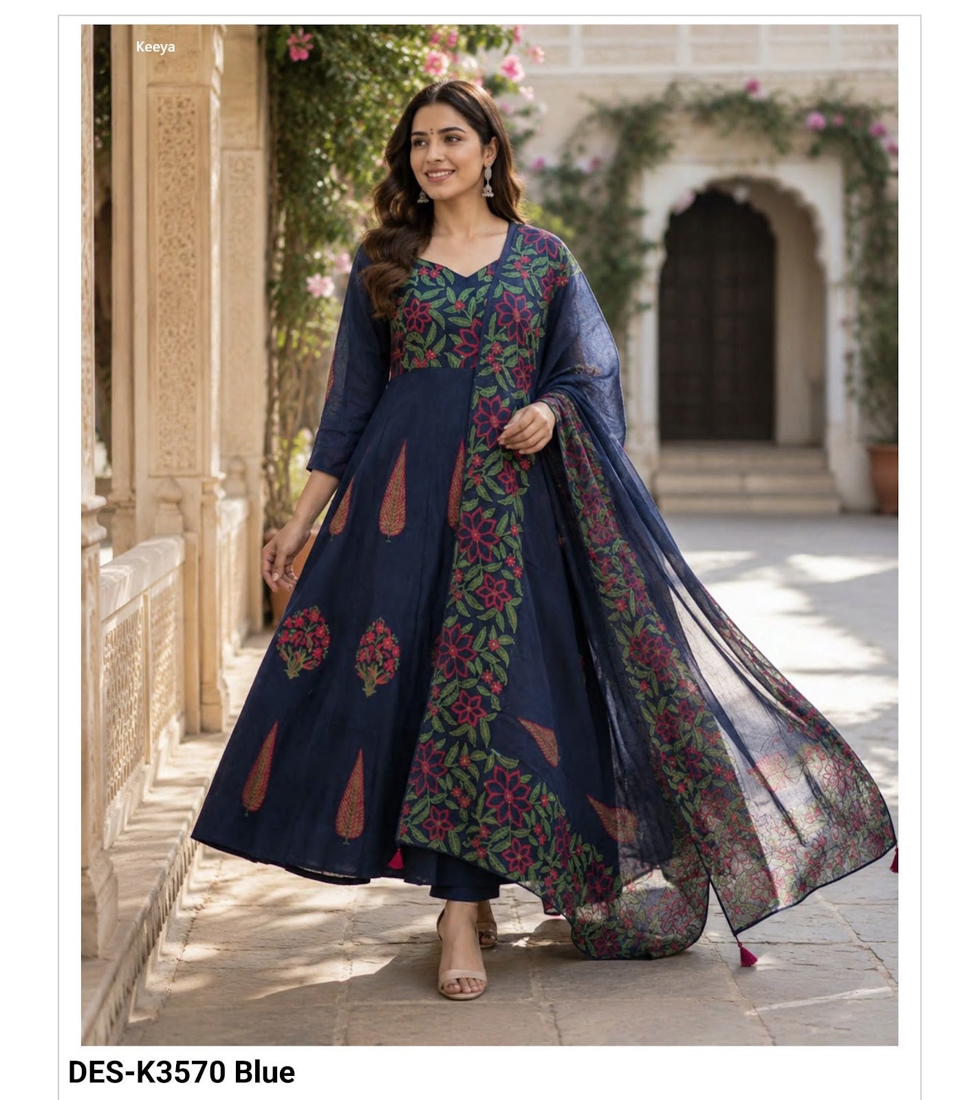 Design K3570 Keeya Cotton Readymade Anarkali Suits Wholesaler Gujarat