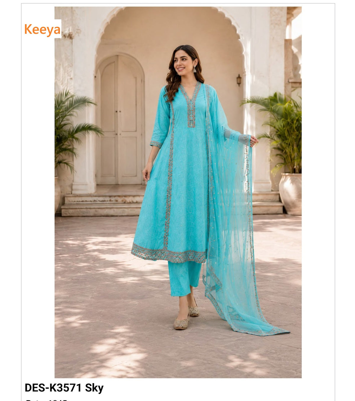 Design K3571 Keeya Cotton Readymade Anarkali Suits Exporter Gujarat